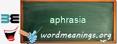 WordMeaning blackboard for aphrasia